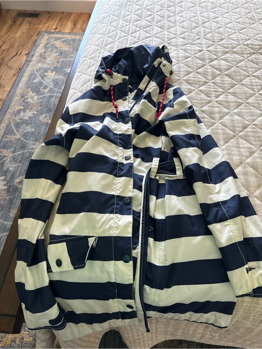 Helly Hansen small Nautical Stripe Raincoat Jacket Women’s